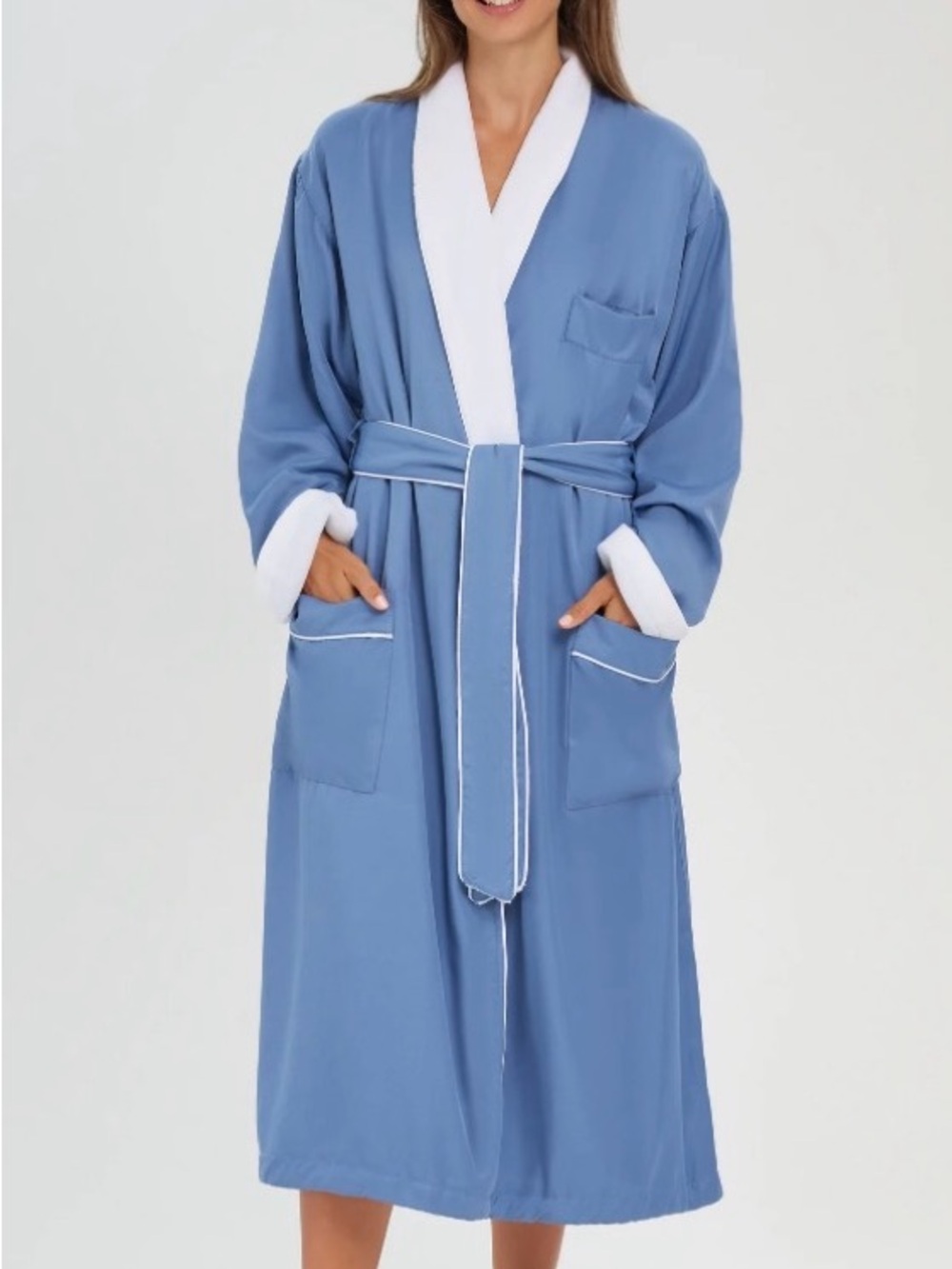 Monarch Cypress Microfiber Shawl Robe Lined in Plush XS